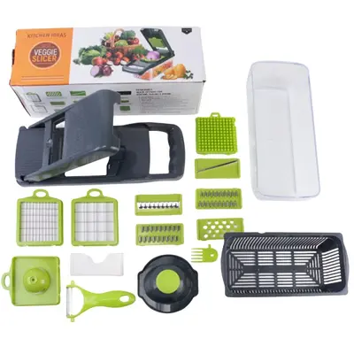 Multifunctional vegetable cutter with shredder, julienne and slicer - 2