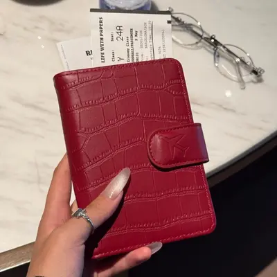 Чехол для паспорта с защитой RFID, кошельком для карт и органайзером для посадочных талонов - 10
