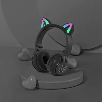 Glänzende süße Katzenohr-Gaming-Kopfhörer Bluetooth-Kopfhörer mit langer Akkulaufzeit hochwertiger grenzüberschreitender Kopfhörer - 9