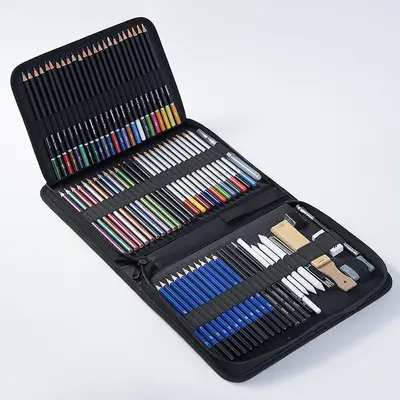 Amazon Bestseller Farbstifte 120/76/50 Stück ölhaltig Farbstifte Taschenvariante tragbar Kunstmalerei Set
