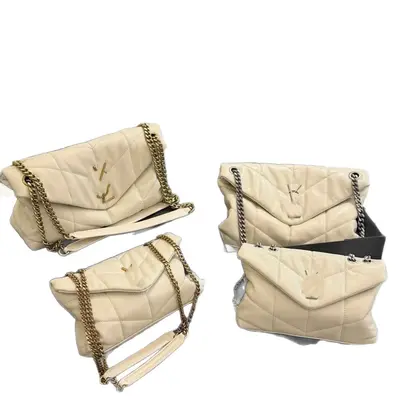 Diamond-Quilted Chain Women's Crossbody Messenger Bag - 5