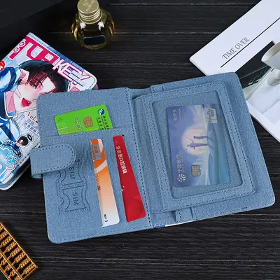 Passport holder leather multi-card slots magnetic closure - 7