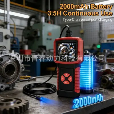Portable industrial endoscope, 2.4 inch HD, 200W, waterproof