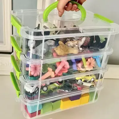 Transparent Stackable Jewelry Storage Box for Cosmetics and Accessories - 2