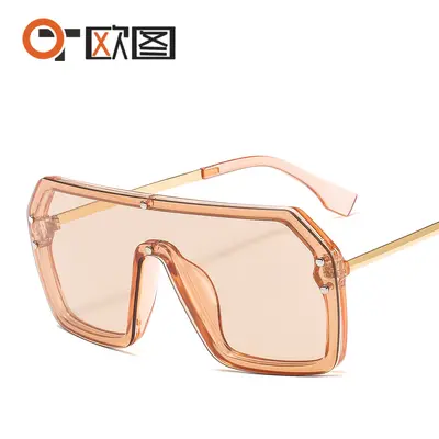 Letter Sunglasses with One-Piece Lenses, Unisex, Personalized Style - 4