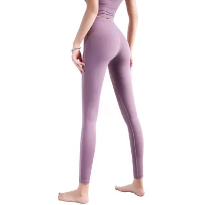 Çift taraflı fırçalanmış çıplak hissi veren yoga pantolonu, kalça kaldırıcı yüksek belli spor fitness kısa pantolon, spor fitness uzun pantolon, toptan satış.