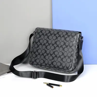 ChuongKaiye erkek tek omuz çantası, iş ve günlük kullanım, Kore tarzı ekose desen - 8