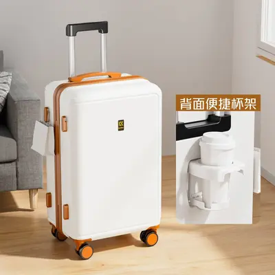 Large Capacity Silent Wheel Combination Lock Trolley Suitcase - 11