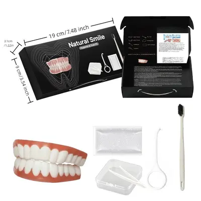 Realistic Fake Tooth Cover Set, S-3+20g - 3