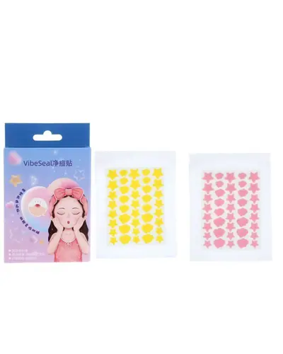 Hydrocolloid Acne Patch with Cartoon Star Design and Essential Oil - 12