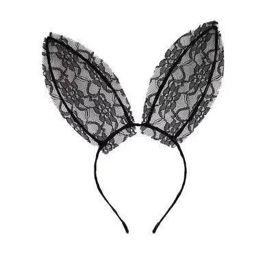 Lace Bunny Ears Headband, Vibrant Hair Clip for Women