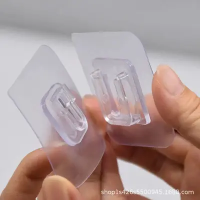Starke transparente Haken für die Küche, spurlose transparente Haken für das Badezimmer, bohrfreie Wandhaken für die Rückseite von Türen und Arbeitsplatten. - 11