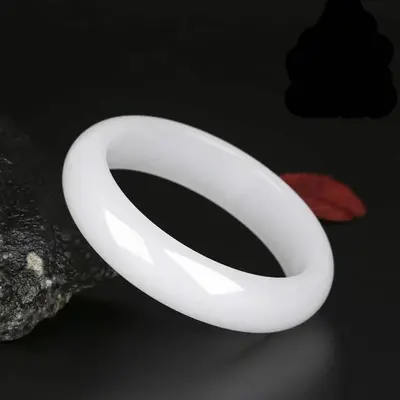Tianshan emerald jade bangle, ice glutinous type, floating flower pattern - 7