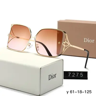 Damen-Sonnenbrille mit eckigem Metallrahmen und UV-Schutz - 10