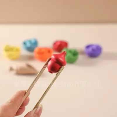 Montessori early education cognitive color sorting toys children educational bead clip game hand-eye coordination matching toys