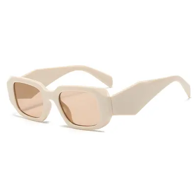 Polygon Frame Retro Sunglasses with UV Protection - 5