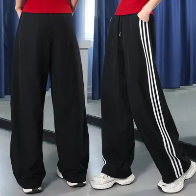Summer Side-Stripe Sports Pants, High Waist Quick-Dry - 8