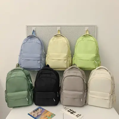 2025 Unisex School Backpack, Large Capacity, Waterproof Nylon - 3