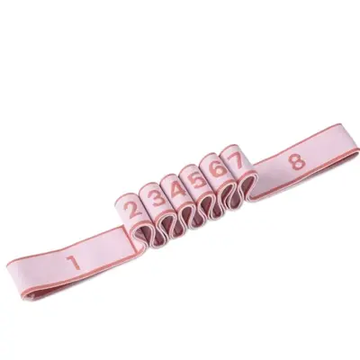 Knitted Segmented Yoga Stretch Strap, Multi-Level Adjustable, High Elasticity - 6