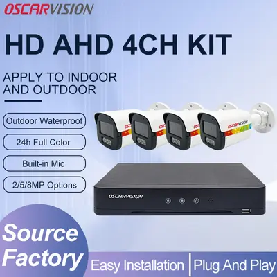AHD Fasskaamera 4er Set, Außenbereich, Koaxial, Farbaufnahme - 2