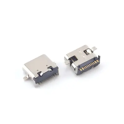 USB Type-C Dişi 16-Pin Yatay Konnektör Hızlı Şarj - 7