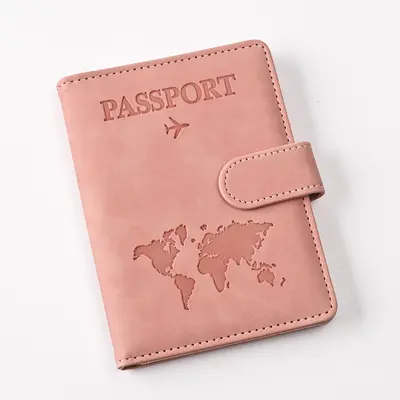 RFID pasaport kılıfı, PU magnetik kapatma, seyahat belgesi çantası - 8
