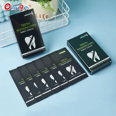 Teeth Whitening Strips, Bamboo Charcoal, Gen 2 6D, Dry Application - 6