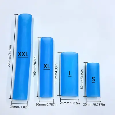 Extra Long Silicone Penis Sleeve, One-Hand Use - 11