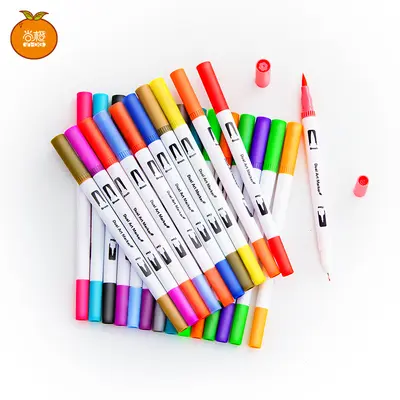 Dual-tip water-based marker pen set children