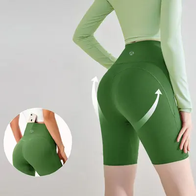 Butt-Lifting Double-Layer Yoga Cycling Shorts for Women - 13