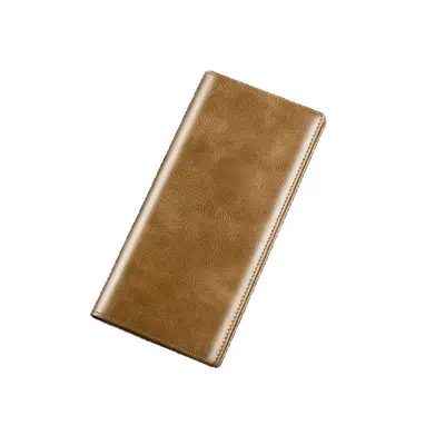 Long Men's Wallet, RFID-Style Card Protection, Slim, Ochre Yellow, 2026 Model - 6