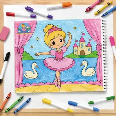 Prinzessinnen-Stickerbuch und Malbuch für Kinder, 600 Sticker, 3-8 Jahre, CPC-zertifiziert