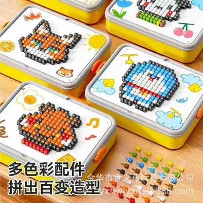 Mushroom Peg Snap-Together Children's Puzzle and Building Block Set - 4