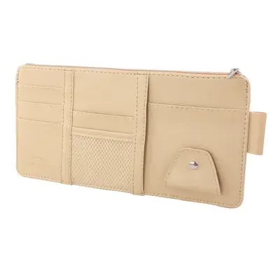 Car sun shade storage bag, multi-functional creative simple car card holder, ID holder, car sunglasses holder box