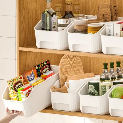 Kitchen Cabinet Storage Basket with Grid Pattern - 2