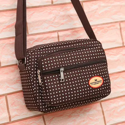 Polka-Dot Multi-Layer Cloth Shoulder Bag for Elderly - 11