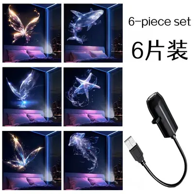 Starry Sky LED Night Light with Moon Design and Logo Projection - 12
