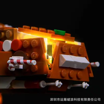 Lebkuchen Evi AT-AT Yürüyen Makine Yapı Blokları, GC Serisi 40806 ile Uyumlu, Aydınlatmalı