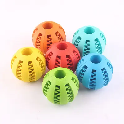 Elastic Dental Treat Ball for Dogs Bite-Resistant Teeth Cleaning - 7
