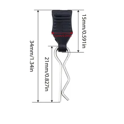 RC-Auto-Karosserie R-Typ Schnallenclip für SCX10 TRX-4 MJX 1/10
