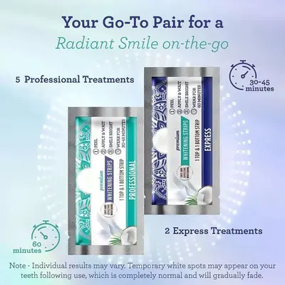 Coconut Oil Teeth Whitening Strips, Mint Flavor, 14 Pcs - 4