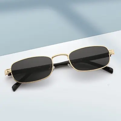 Metal Narrow-Frame Women's Sunglasses, UV400 Protection - 5