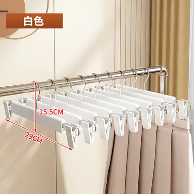 Giyim mağazası, ev kullanımı, yetişkinler için dikişsiz askılar, buzlu kurutma askısı, uzatılabilir pantolon klipsleri için plastik pantolon askıları. - 8
