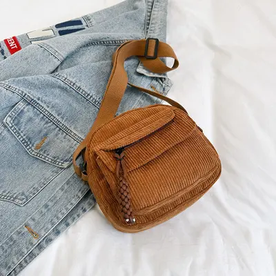 Women's Corduroy Crossbody Shoulder Bag, Spring 2026