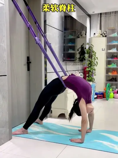 Hava yoga askısı, kapıya takılabilir elastik yoga halatı, bel eğitimi ekipmanı - 3