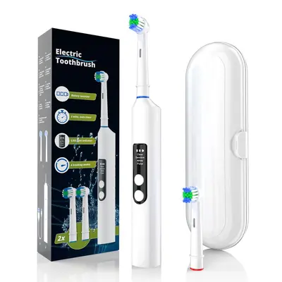 Wireless Charging Adult Electric Toothbrush, Rotating Head, Pressure Sensor - 7