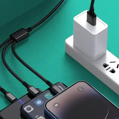 120W Üçlü Veri Kablosu ve Hızlı Şarj Başlığı Seti Apple Android Huawei Telefon Uyumlu Hediye Toptan Satış - 4