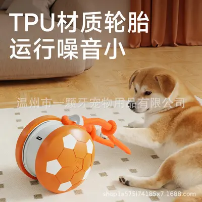 Bite-Resistant Cat Toy Ball with Rope, Self-Play Interactive Toy - 1