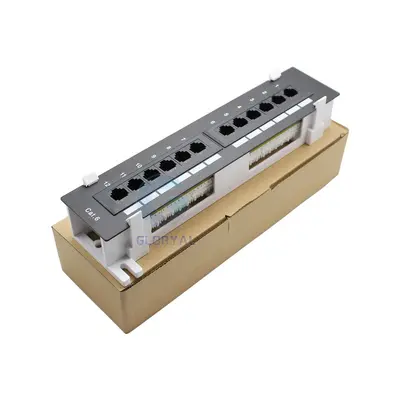 12-Port Wall-Mount Patch Panel, Category 5e and Category 6 - 3