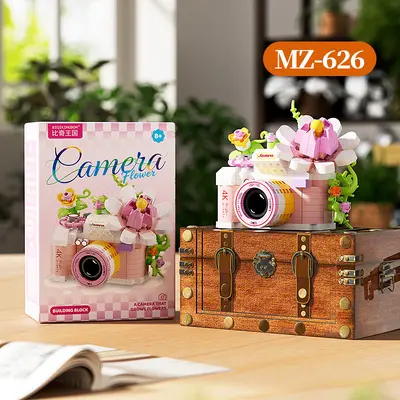 Flower Building Block Set, Instant Camera Model, Educational Toy for Children - 6